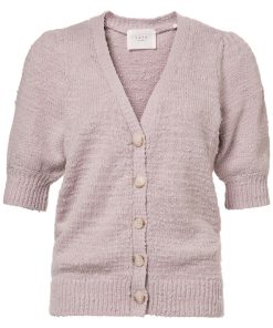 Cardigan with puff sleeves