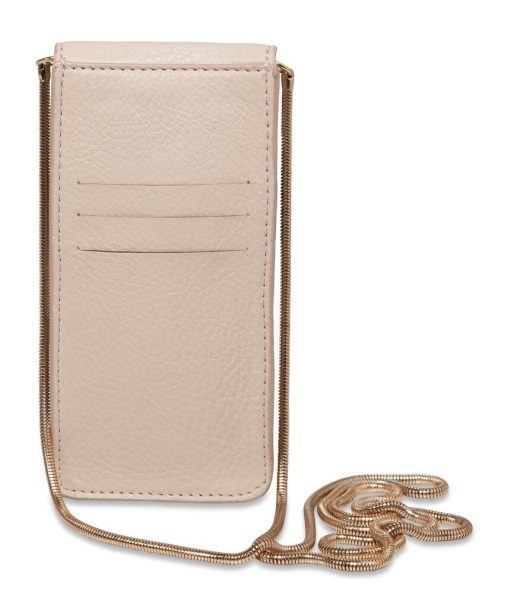 Leather phone bag with chain