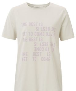 YAYA: T-shirt met ronde hals, korte mouwen en een tekstprint
