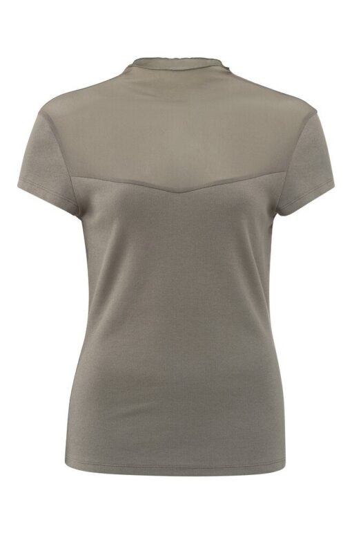 YAYA: Top met kapmouwtjes en transparant detail