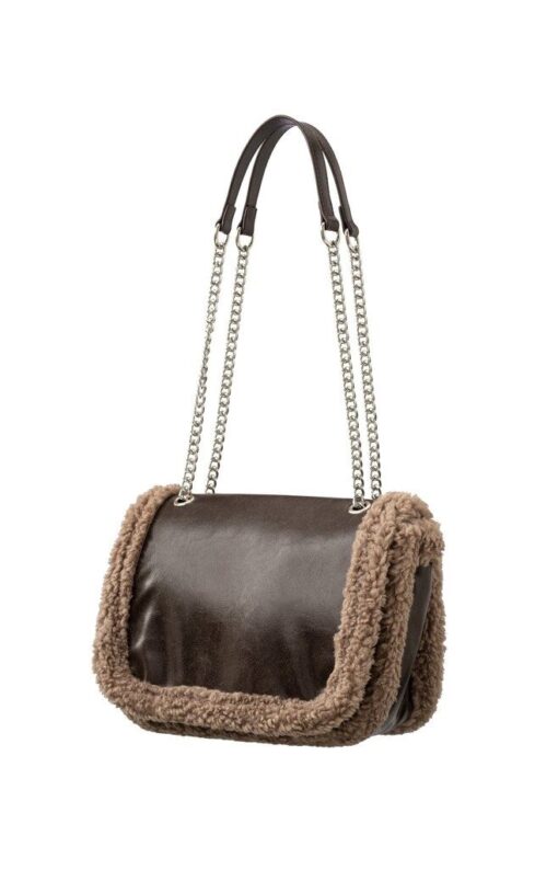 YAYA: Crossbody bag with fur