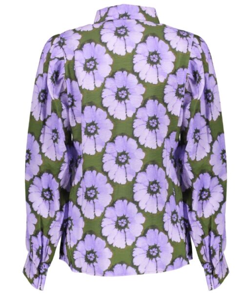 Geisha Flower Print Blouse