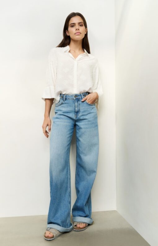 Jeans met omgeslagen zoom