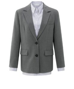 YAYA: Blazer met mouwloze gestreepte blouse