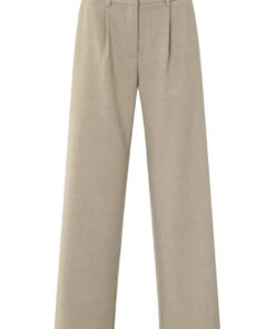 YAYA: Broek met wijde pijpen en achterkant van jersey stof