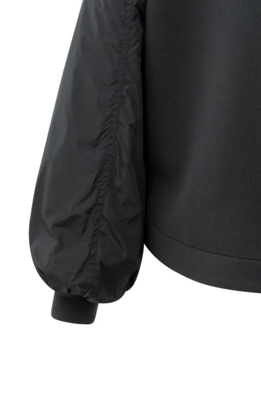 YAYA: Fleece bomberjack met nylon mouwen