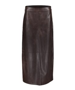 Geisha Long PU Skirt