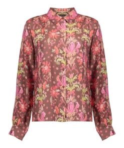 Geisha Paisley Brown Blouse