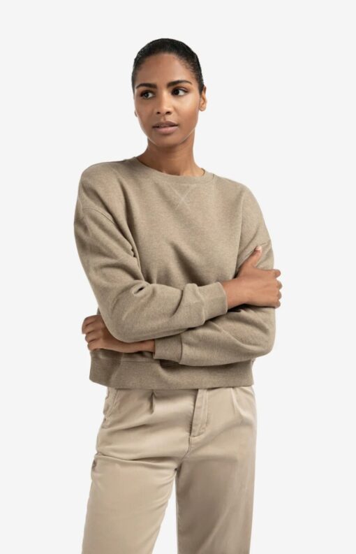 YAYA: Sweater met ronde hals en verlaagde schoudernaden
