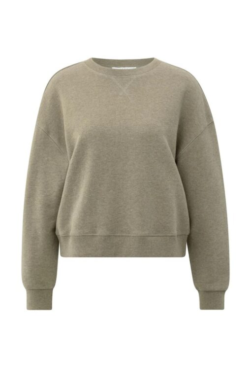 YAYA: Sweater met ronde hals en verlaagde schoudernaden