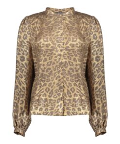 Geisha Velvet Look Leopard Blouse