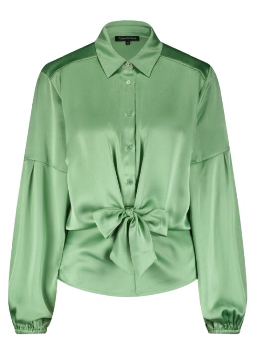 Tramontana Satin Look Twisted Blouse