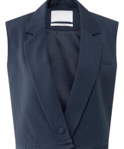YAYA: Mouwloze korte blazer met dubbele laag-effect