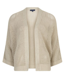 Red Button Pointelle Cardigan