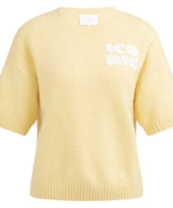 YAYA: Gebreide trui met korte mouewen en artwork