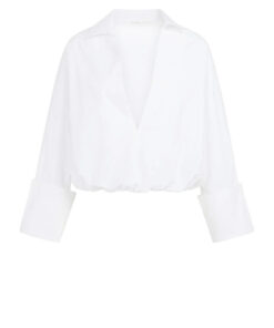 YAYA: Blouse met ballonzoom en diepe V-hals