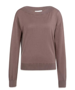 YAYA: Fijngebreide trui met boothals en lange mouwen