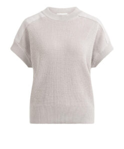 YAYA: Gebreide top met geweven schouderdetails