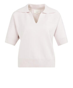 YAYA: Gebreide trui met kraag en korte mouwen