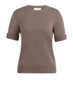 YAYA: Gebreide trui met omgeslagen korte mouwen