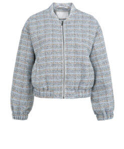 YAYA: Kort bouclé jack met elastische boorden