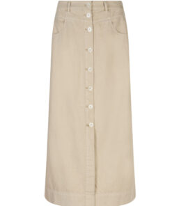 Red Button Birdie Linen Skirt