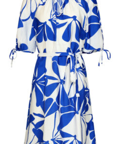 Smashed Lemon Cobalt Flower Dress