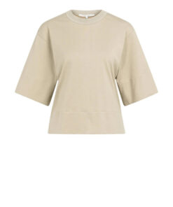 YAYA: Jersey top met ribboord en geweven details