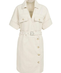 YAYA: Jurk met denim uitstraling en ceintuur