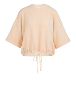 YAYA: Sweatshirt met omgeslagen mouwen en strikkoord in de zoom