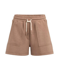 YAYA: Jersey short met cargozakken en elastische taille