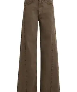 YAYA: Denim met hoge taille en wijde pijpen (L34)