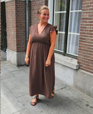 Basic-Life V Neck Waffle Dress