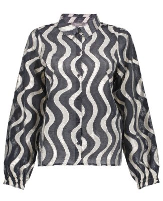 Geisha Black Gold Blouse