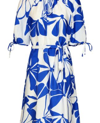 Smashed Lemon Cobalt Flower Dress