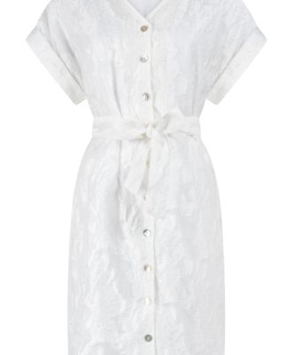 Tramontana Button V-Neck Dress