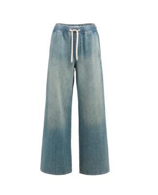 YAYA: Denim broek met trekkoord