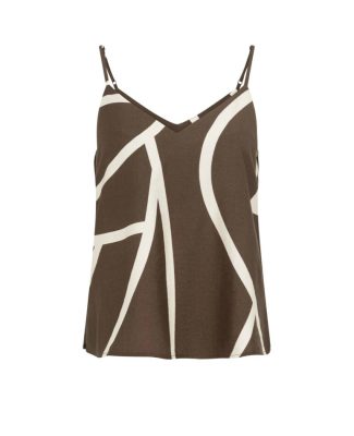 YAYA: Singlet met print en V-hals